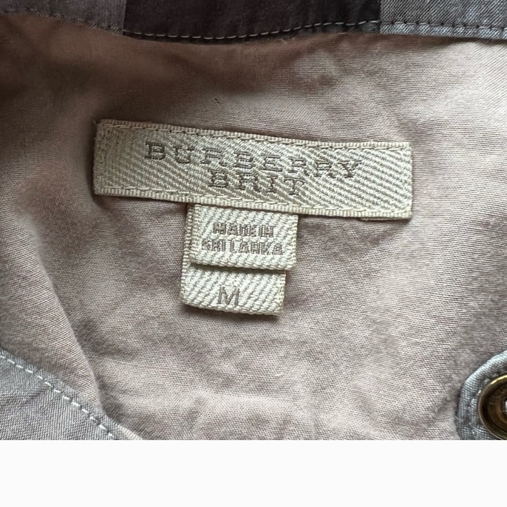 Burberry Brit Stone Gray Nova Check Women's Shirt - Picture 13 of 16